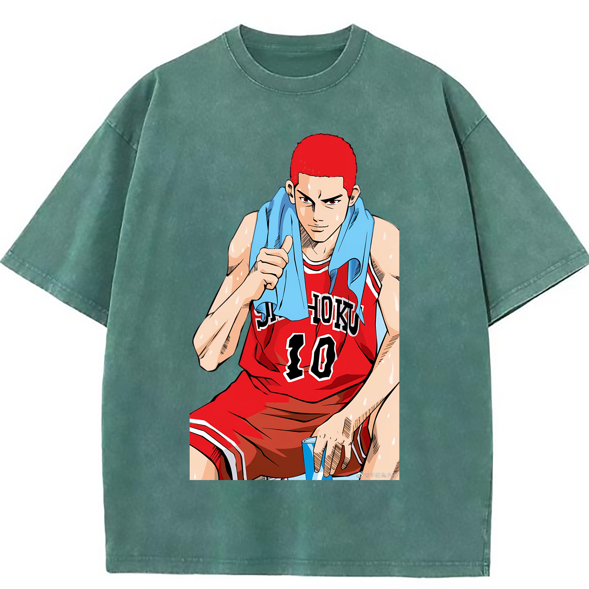 （画像用） SLAM DUNK／スラムダンク 綿100% ヴィンテージ風 半袖Tシャツ（フロントプリント）